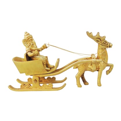 Brass Ganesh Rath Idol - Traditional Religious Showpiece, Height : 4 Inch (BSMAS1260 A)