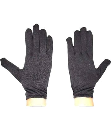 Tahiro Black Cotton Driving Gloves