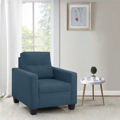 Ease Blue Fabric 1 seater sofa