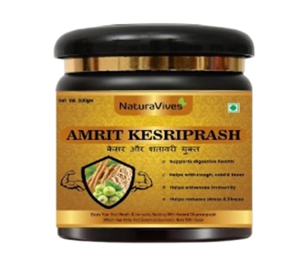 Amrit Kesriprash Ayurvedic Immunity Booster, Daily Defense Supplement for Adults and Teens, With Warm Milk or Water, 1-2 Teaspoons Daily Dosage