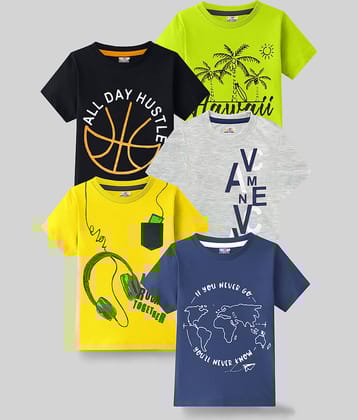 Kuchipoo Pack of 1 Boys Cotton Blend T-Shirt ( Multicolor3 )
