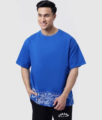 Fuaark Blue Cotton Oversized Fit Men's Sports T-Shirt ( Pack of 1 )