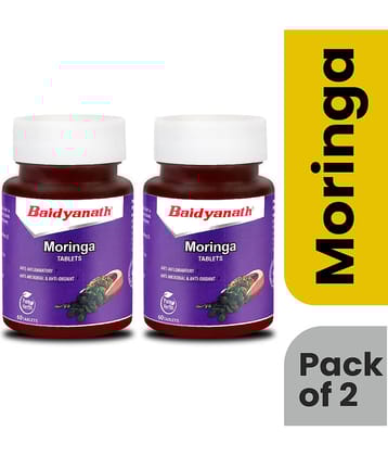 Baidyanath Moringa Tablets- 60 Tab|Helps maintain overall health,Relief in Cough & Cold|(Pack of 2)