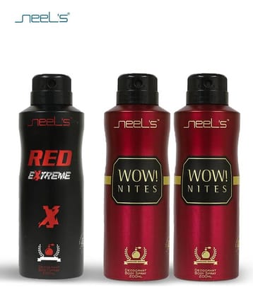 Neel's - Deodorant Spray for Unisex 200 ml ( Pack of 3 )