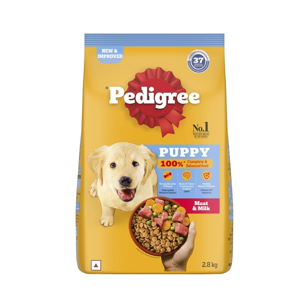 Pedigree Meat &amp; Milk Puppy Dry Dog Food 2.8kg
