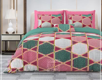Bedsheet Adda Premium Jaipuri Cotton Double Bedsheet King Size | Traditional Ethnic Rajasthani Design | Elegant Block Print | Soft Comfortable Cotton Fabric for Double Bed