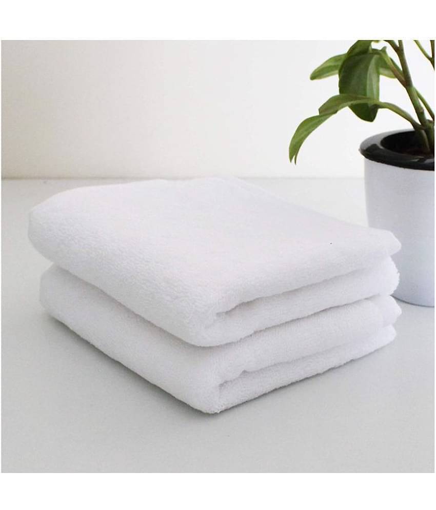 Wholesale Set of 2 Cotton Bath Towel White