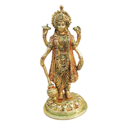 Traditional Brass Vishnu Ji Murti - Puja & Home Decor Idol, Height : 7.5 Inch (BSMAS1250 C)