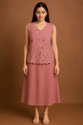 Floral Cutwork Statement Dress