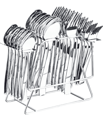 Cutlux Cutlery Set Stainless Steel Plain Table Spoon Silver ( Pack of 24 )