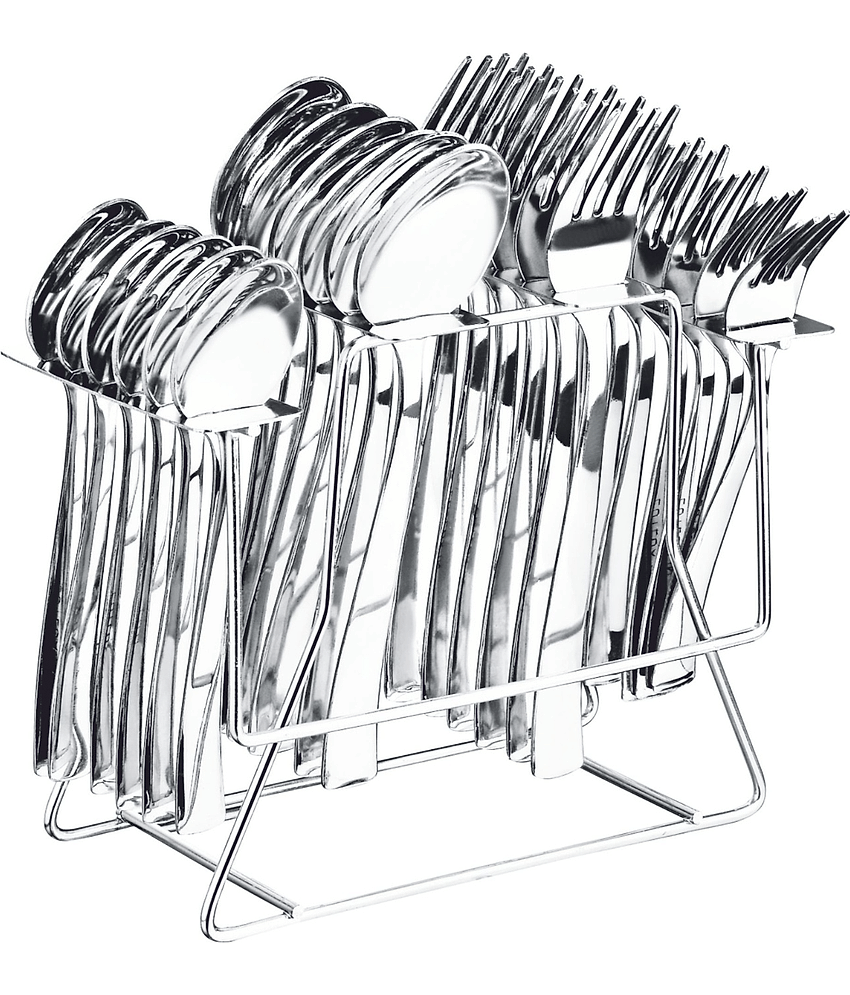 Cutlux Cutlery Set Stainless Steel Plain Table Spoon Silver ( Pack of 24 )