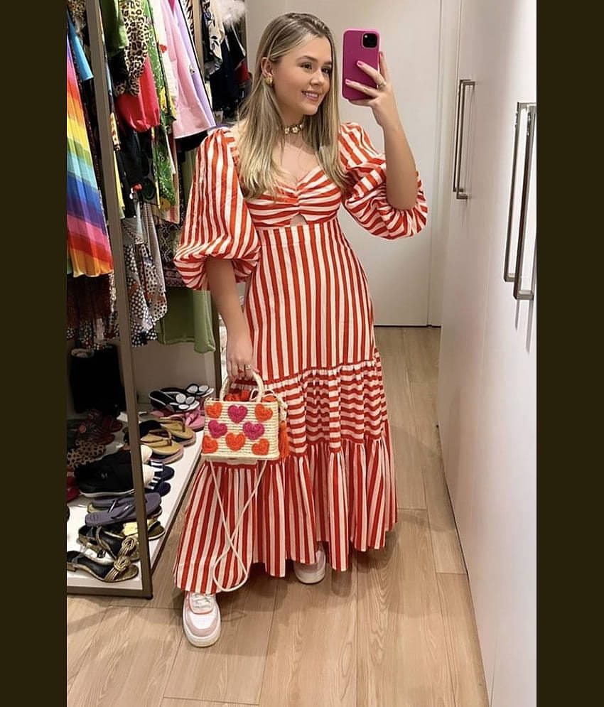 Sheetal associates Women Crepe Fit & Flare Dress ( Red )