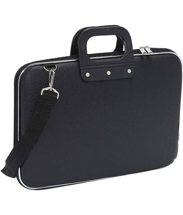 SALLOW, Black PU Leather Office Laptop Bag With String 15 Inch/Side Bag Cross Bag Leather Bag Men Man Side Bag Gents