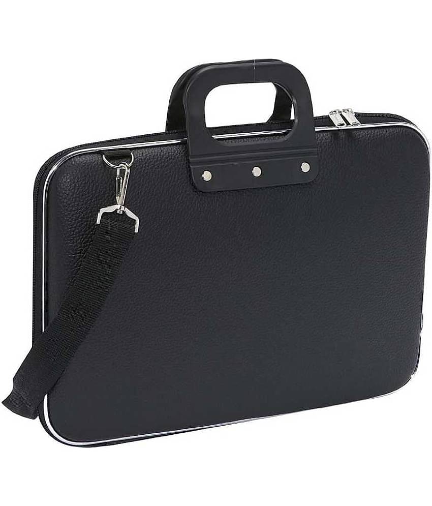 SALLOW, Black PU Leather Office Laptop Bag With String 15 Inch/Side Bag Cross Bag Leather Bag Men Man Side Bag Gents