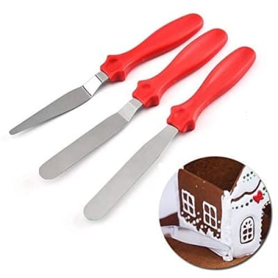 Wholesale Item - STEEL CAKE KNIFE ICING SPATULA 3 PIECES SET - MOQ 61 Pieces