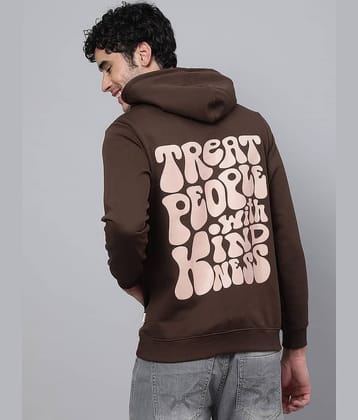 Veirdo - Brown Fleece Regular Fit Men's Sweatshirt ( Pack of 1 )