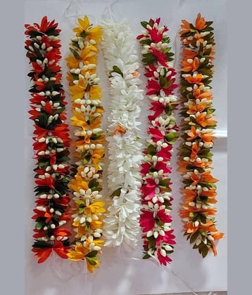 Artificial Jasmine Flower Bunch Multicolor (Pack of 5)
