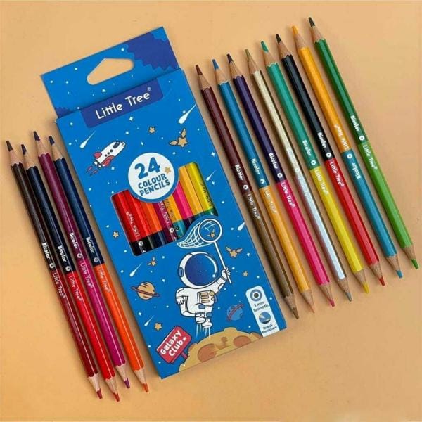 Magical Galaxy Double-Sided Pencil Colors Set (12 Pencils with 24 colors)-unicorn