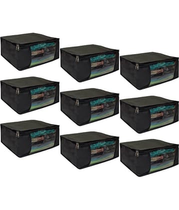 SH. NASIMA Non Woven Fabric Saree Cover Set with Transparent Window, Extra Large,less (9, Maroon)