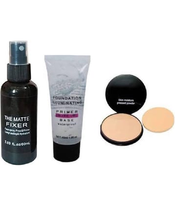 RTB Makeup Primer, Compact & Face Makeup Setting Spray Pack of 3 100