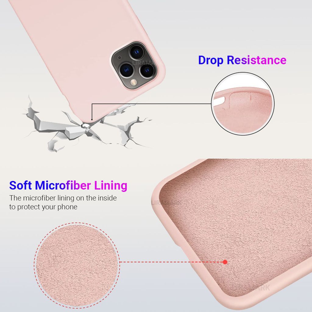 LIRAMARK Liquid Silicone Soft Back Cover Case for Apple iPhone 11 Pro Max