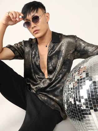 Metallic Ombre Shirt-M