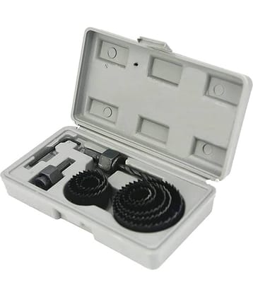 MK-Wood Hole Saw Cutting Tool Set | Carbon Steel Metal Alloys Wood Hole Saw Cutting Set (19-64mm) - 11 pcs