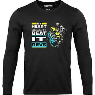 FastB Men Typography Round Neck Black T-Shirt