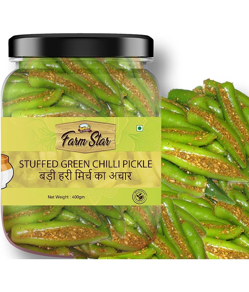 Farm Star Stuffed Green Chilli Vegetable Pickle 400 g