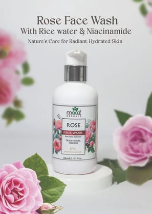 MAAZ Herbal Care Rose Face Wash 200 ml for Soft and Radiant Skin