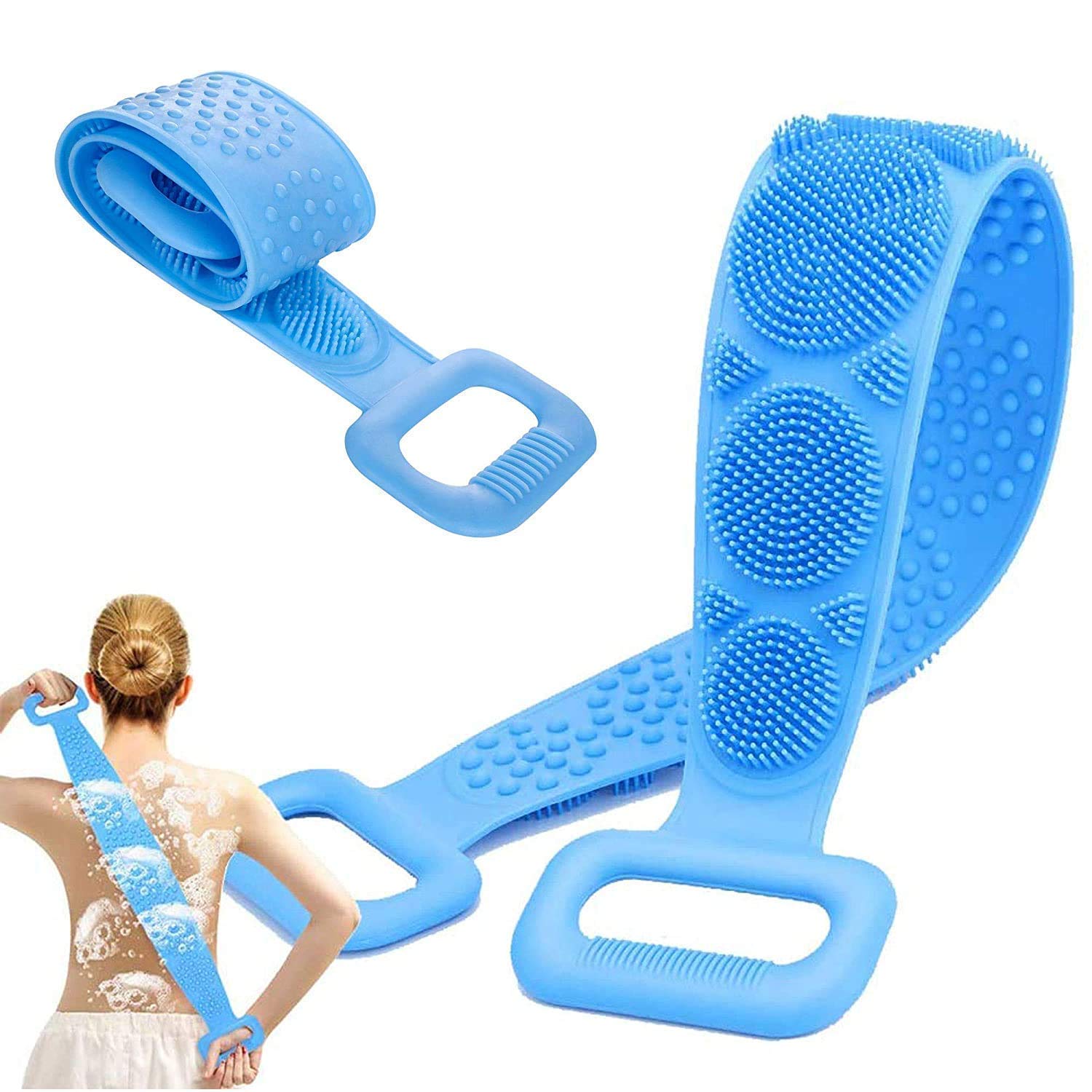 Nawani Skin Brush Belt/Exfoliator Body Washable Scrubber/Scrubber Belt for Skin/Bathing/Body Dirt Removal for Kids Men's Women's (Pack of 1)