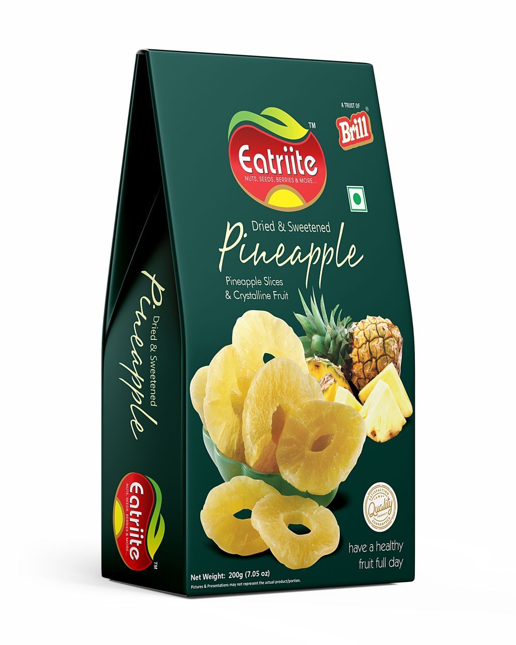 Eatriite Dried & Sweetened Pineapple, 200 gm
