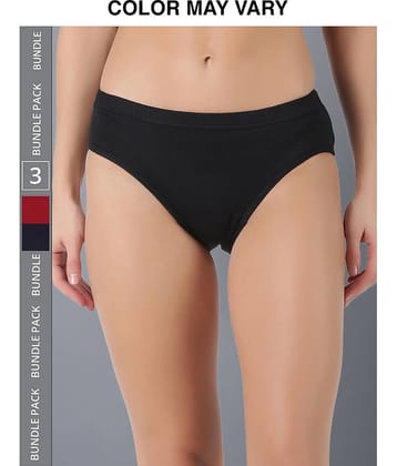Dollar Lehar Super Combed Cotton Women's Solid Hipster Panty - Pack of 3 - (Colour May Vary)