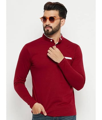 Emerald Pack of 1 Cotton Blend Regular Fit Men's T-Shirt ( Maroon )