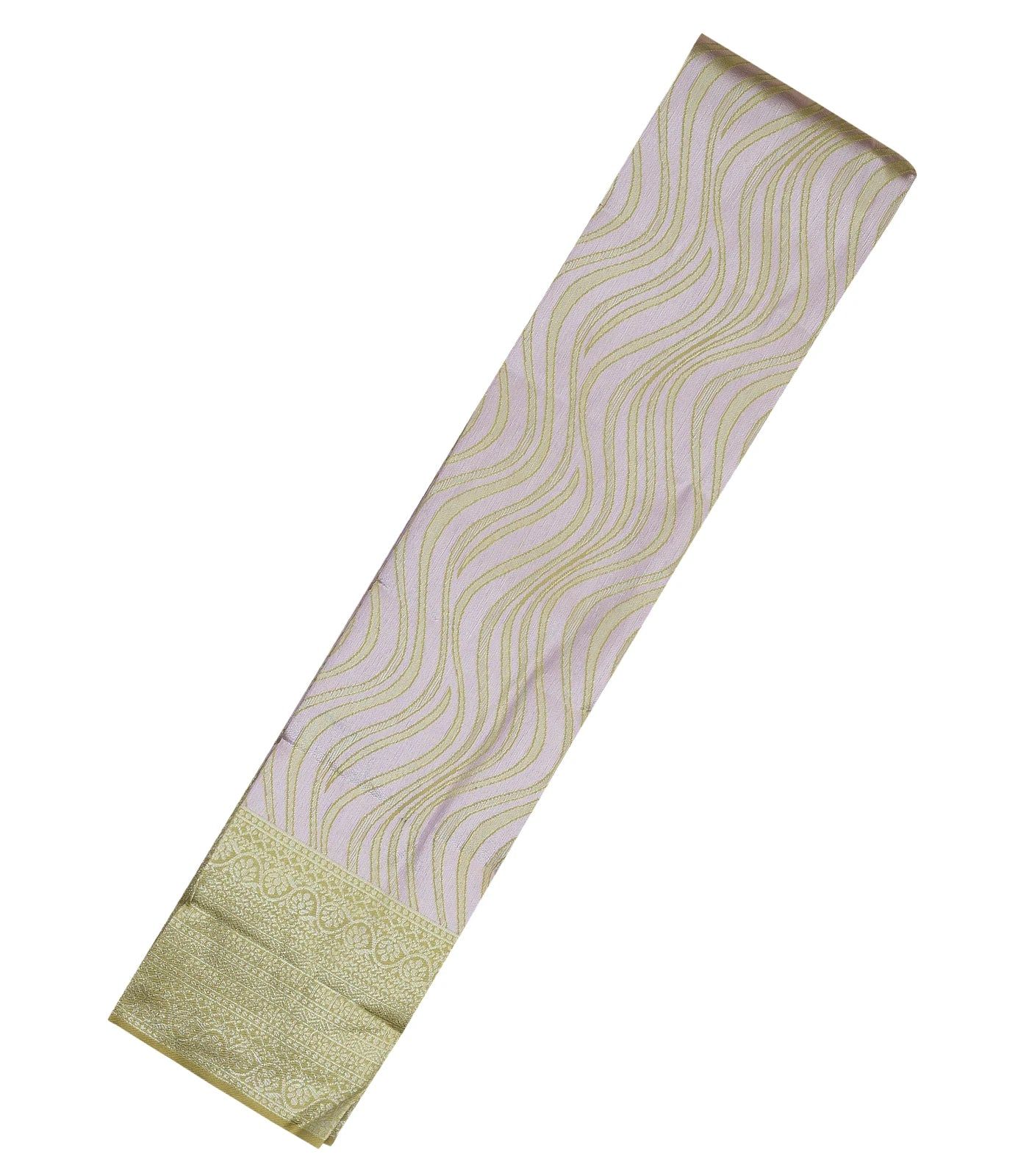 Grey Woven Art Tissue Saree With Serpentine Motifs-Grey