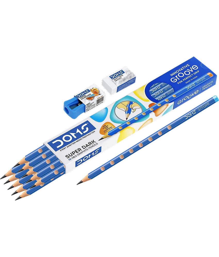 Doms Groove Pencil 10 Pcs ( Pack Of 5 Packet )