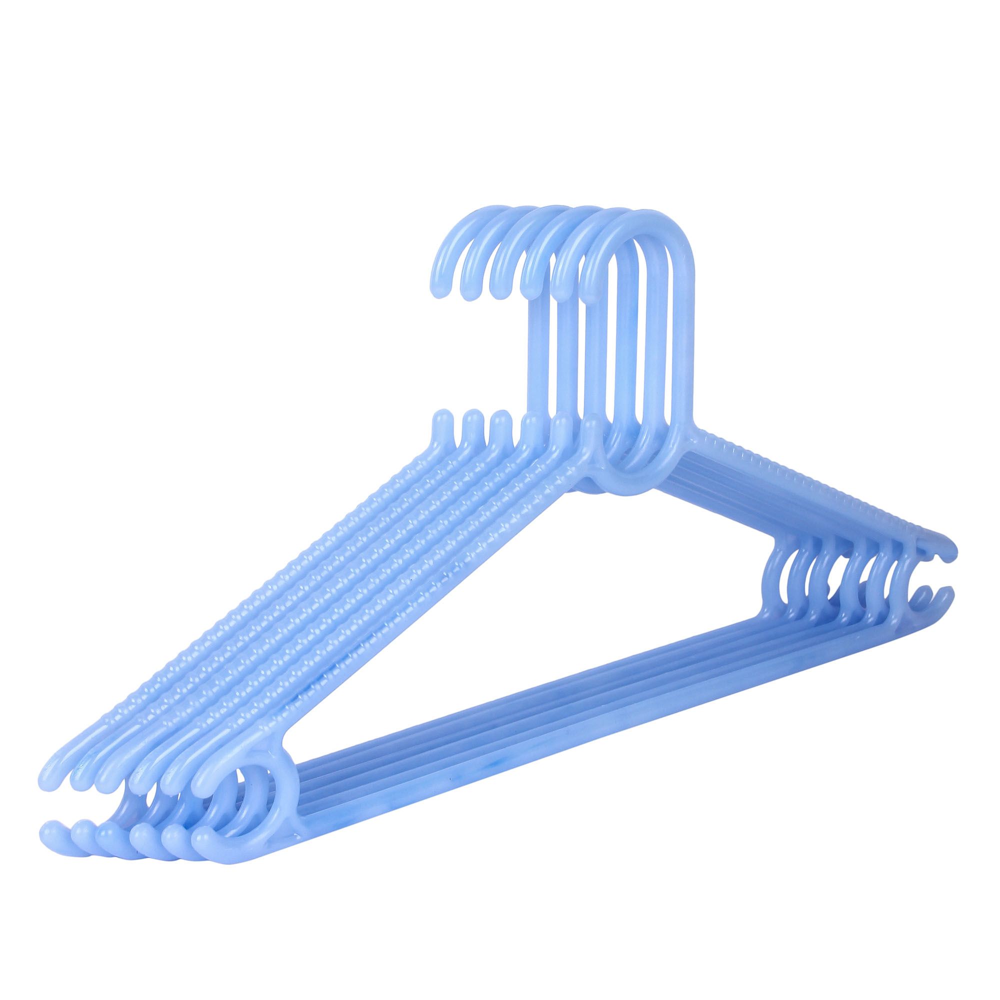 CLASSY 6-P Plastic Garment Hangers - Durable, Lightweight & Slip-Resistant Design