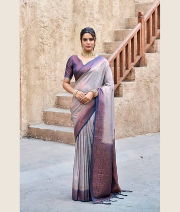 SARIK  FASHION Banarasi Silk Woven Saree With Unstitched Blouse Piece ( Pink )
