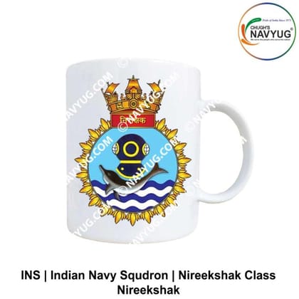 ArmyNavyAir Indian Navy INS Nireekshak Mug (350ml) | Premium Ceramic | Gift & Daily Use