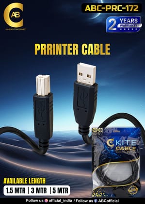 PRINTER CABLE 5M (2Year Warranty)