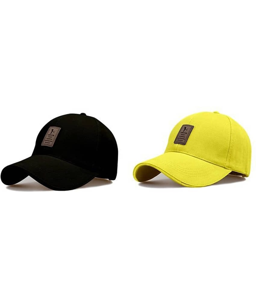 Babji Pack of 2 cotton Men's Cap ( Black )