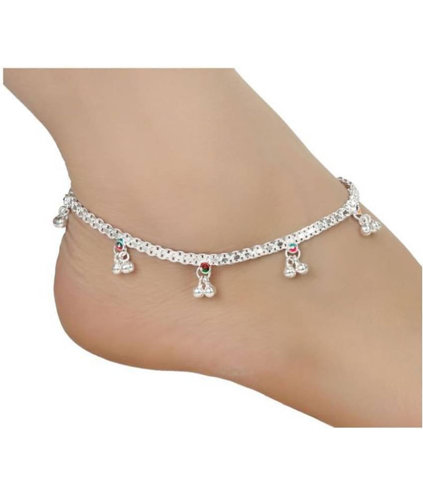 AanyaCentric - Silver Anklets ( Pack of 1 )