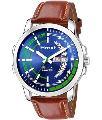 HMXT Brown Leather Analog Men's Watch