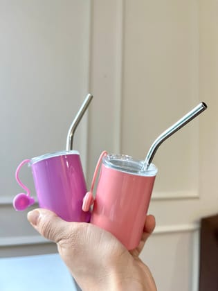 Mini Steel Sipper Keychain | Mini Flask Keychain-Pink
