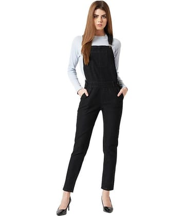 Miss Chase Denim Jeans Dungarees - Black