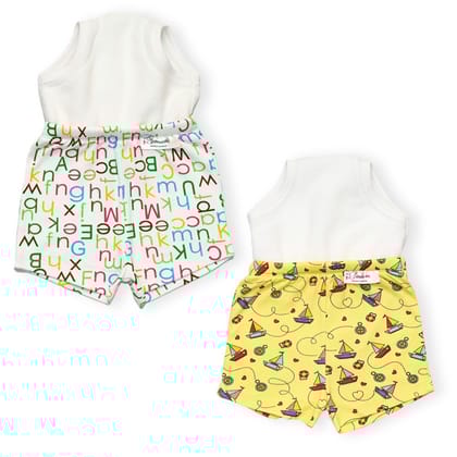 Potty Training Shorts 2-3 Years Pack of 2 (Kindergarten Tales & Sailing Hearts Print)-Size 2 (2-3 years)