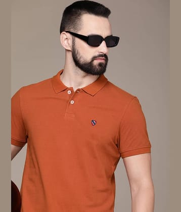 Merriment Pack of 1 Cotton Blend Regular Fit Solid Half Sleeves Men's Polo T Shirt ( Black )