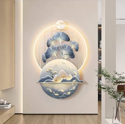 Acrylic Wall LED Painting Style 59-Acrylic | Gloss Finish / H: 52 | L: 24 (Inch)