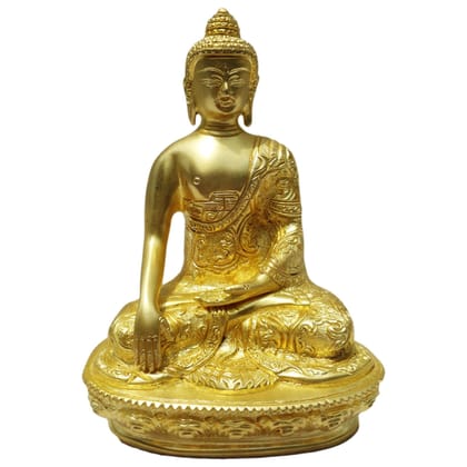 Brass Buddha Idol - Super Fine Finish Meditation Statue, Height : 7.5 Inch (BSMAS079 F) Brass Buddha Idol - Super Fine Finish Meditation Statue, Height : 7.5 Inch (BSMAS079 F)