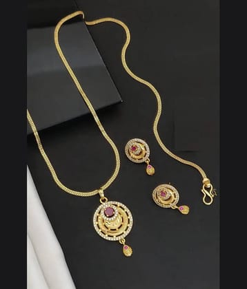 Rhosyn Golden Pendant set ( Pack of 1 )